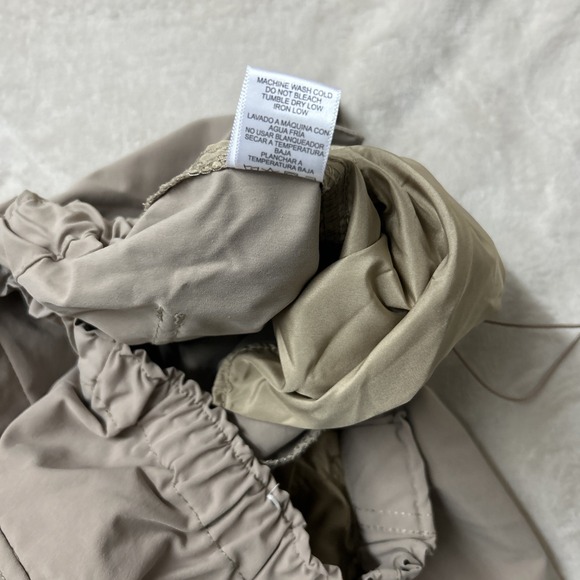 LOVE TREE Parachute Pants Womens Small Khaki Tan Wide Leg Slouchy Baggy Loose - Picture 4 of 5